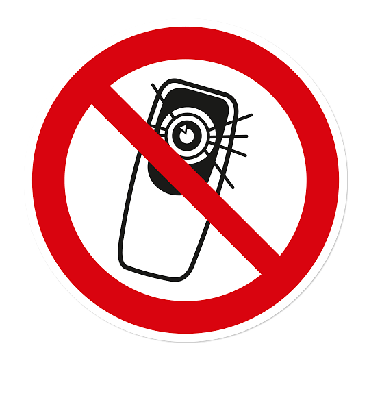 Verbotszeichen Fotohandy benutzen verboten