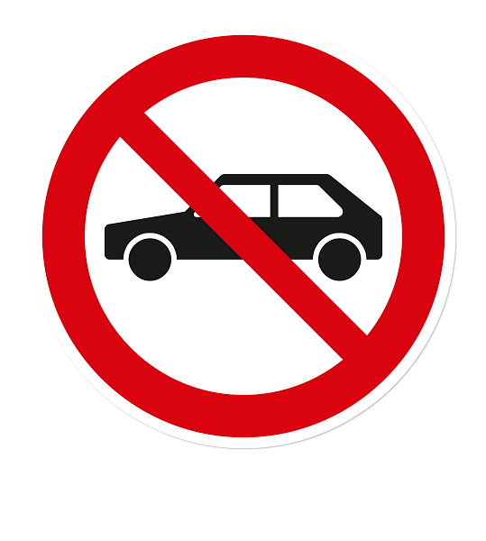 Verbotszeichen Für Autos verboten