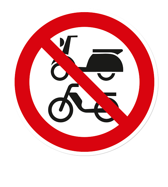 Verbotszeichen Für Roller und Mofas verboten