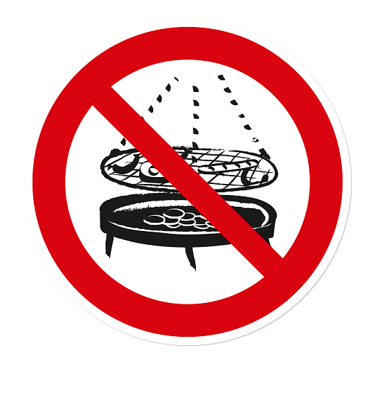 Verbotszeichen Grillen verboten