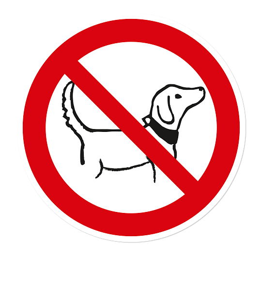 Verbotszeichen Hunde verboten