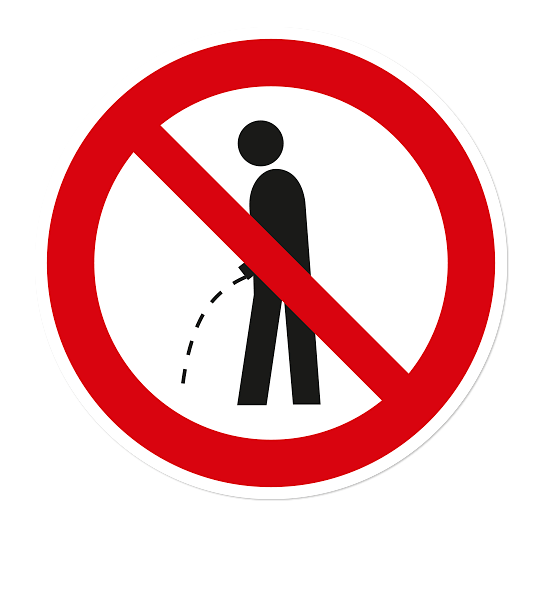 Verbotszeichen Urinieren verboten
