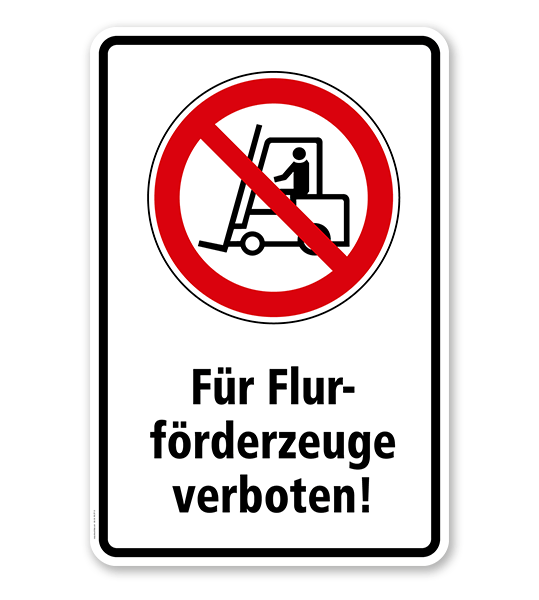 Verbotsschild Für Flurförderzeuge / Gabelstapler verboten