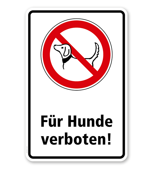 Verbotsschild Für Hunde verboten