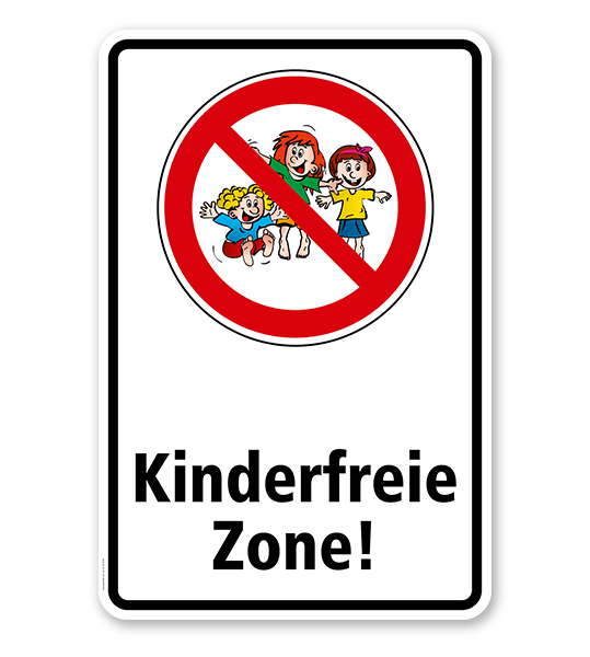 Verbotsschild Kinderfreie Zone
