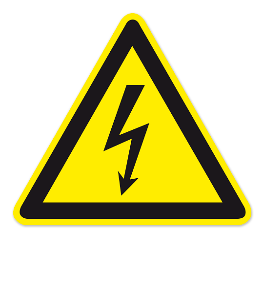 Warnzeichen Warnung vor gefährlicher elektrischer Spannung nach DIN EN ISO 7010 - W 012