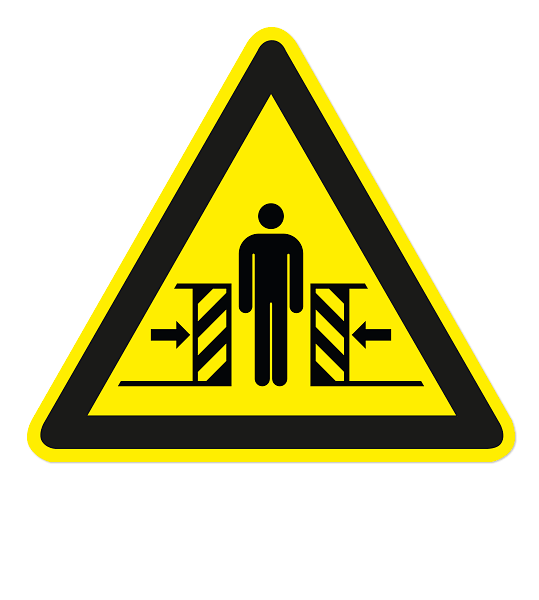 Warnzeichen Warnung vor Quetschgefahr nach DIN EN ISO 7010 - W 019