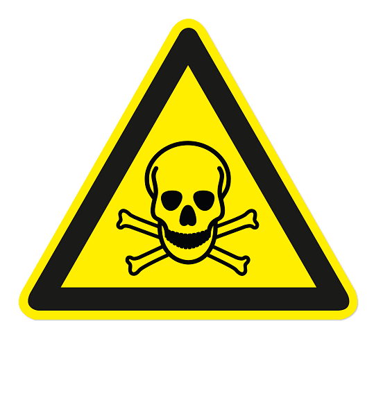 Warnzeichen Warnung vor giftigen Stoffen nach DIN EN ISO 7010 - W 016