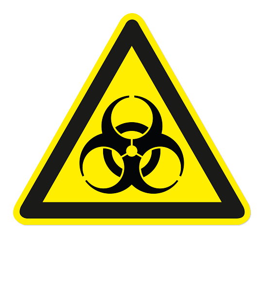 Warnzeichen Warnung vor Biogefährdung nach DIN EN ISO 7010 - W 009