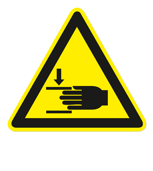 Warnzeichen Warnung vor Handverletzungen nach DIN EN ISO 7010 - W 024