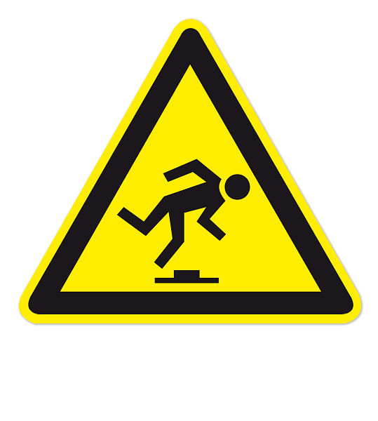 Warnzeichen Warnung vor Hindernissen / Stolpergefahr