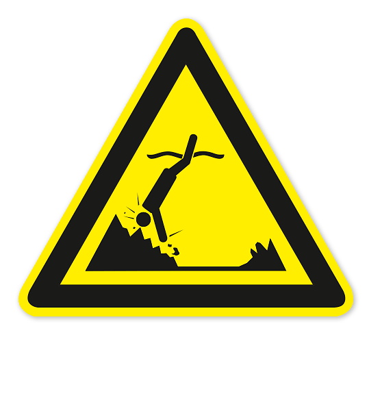 Warnzeichen Warnung vor Objekten im Wasser nach DIN ISO 20712-1 - WSW 007