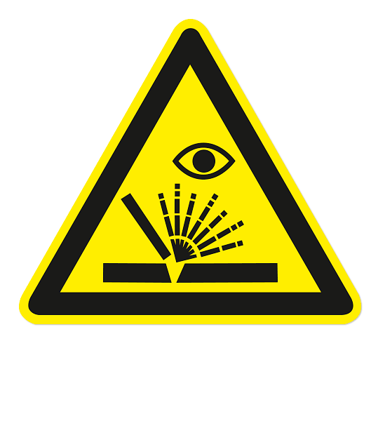 Warnzeichen Warnung vor Schweißfunken