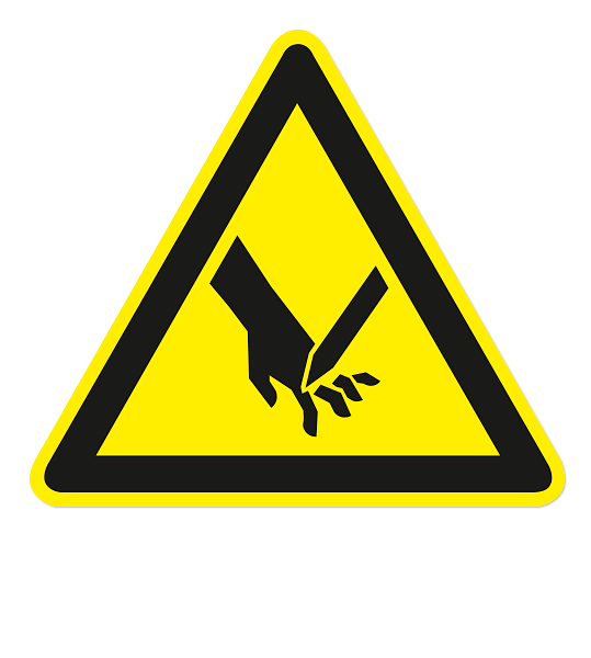 Warnzeichen Warnung vor Schnittverletzungen