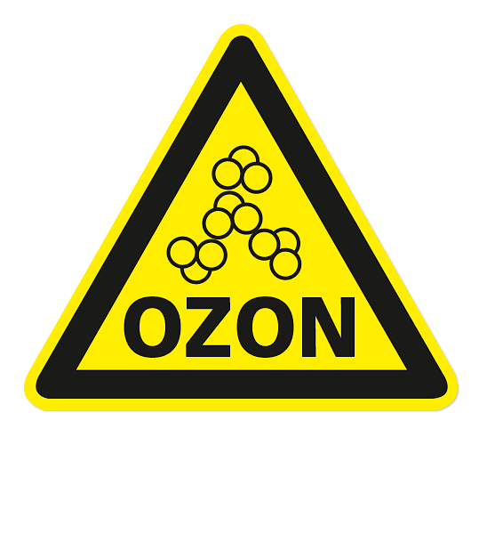 Warnzeichen Warnung vor Ozon