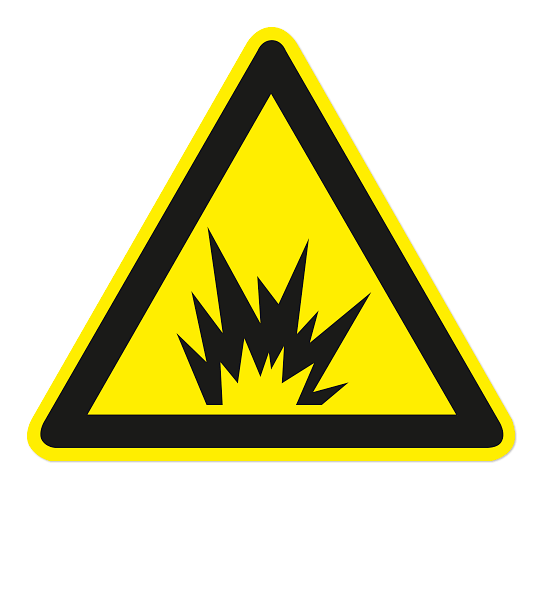 Warnzeichen Warnung vor Explosion