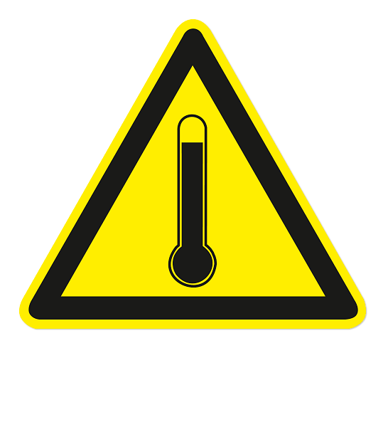 Warnzeichen Warnung vor hoher Temperatur