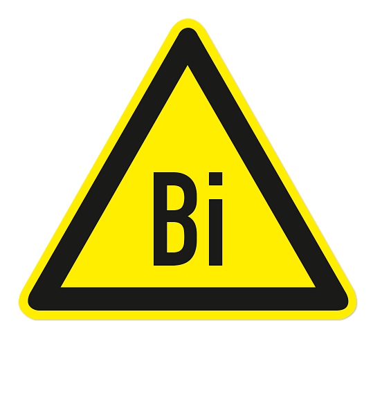 Warnzeichen Warnung vor Bismuth