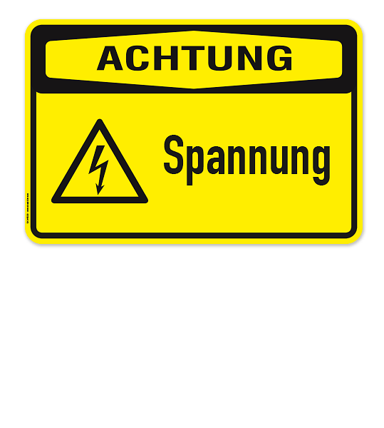 Warnschild Achtung - Spannung
