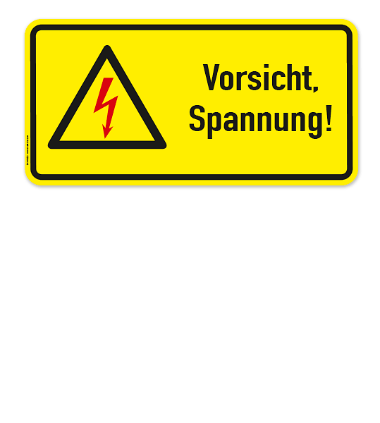 Warnschild Vorsicht Spannung