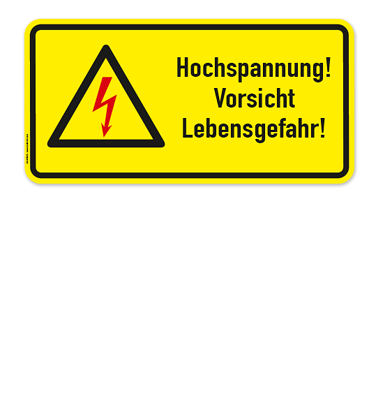 Warnschild Hochspannung - Vorsicht Lebensgefahr! 2