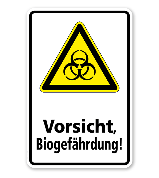 Warnschild Vorsicht, Biogefährdung