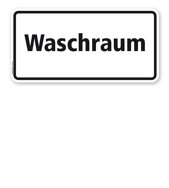 Textschild Waschraum - TX