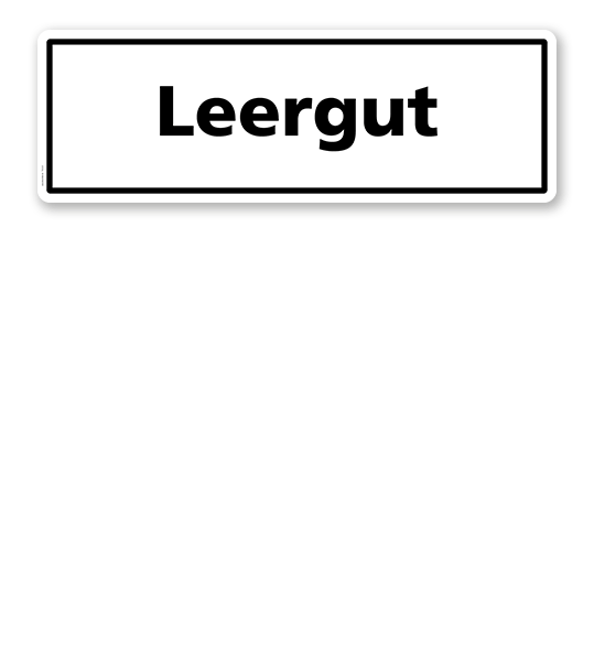 Textschild Leergut - TX