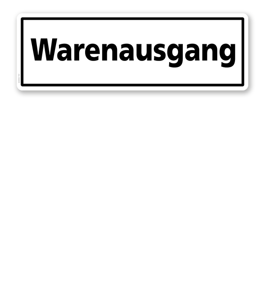 Textschild Warenausgang - TX