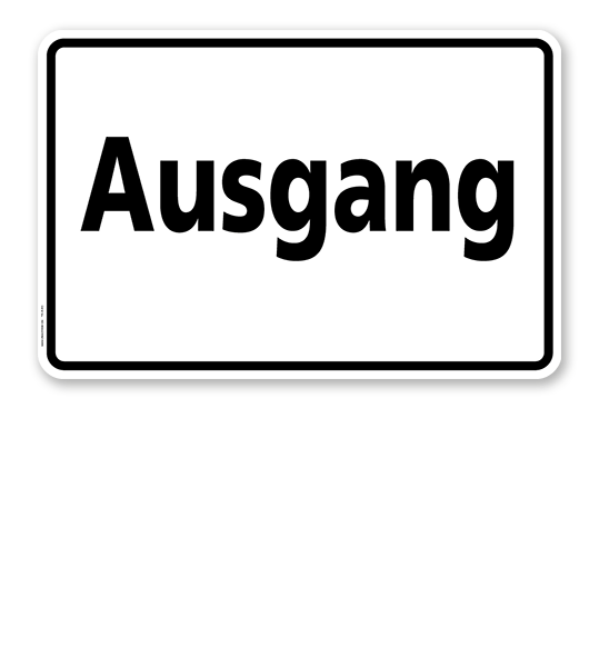 Textschild Ausgang - TX
