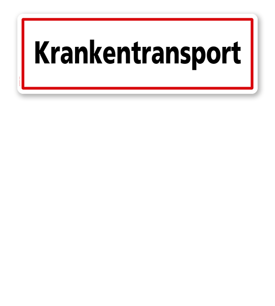 Textschild Krankentransport - TX