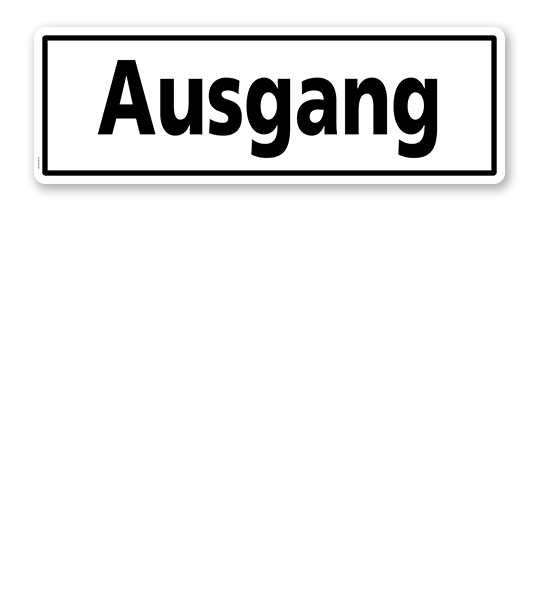 Textschild Ausgang 2 - TX