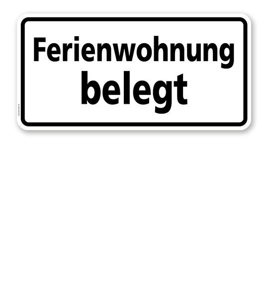 Textschild Ferienwohnung belegt - TX