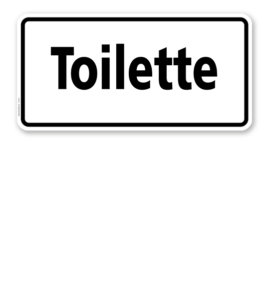 Textschild Toilette - TX