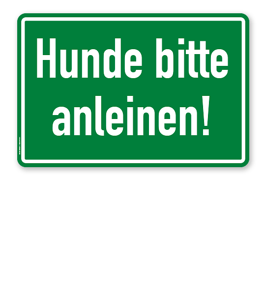 Textschild Hunde bitte anleinen - TX