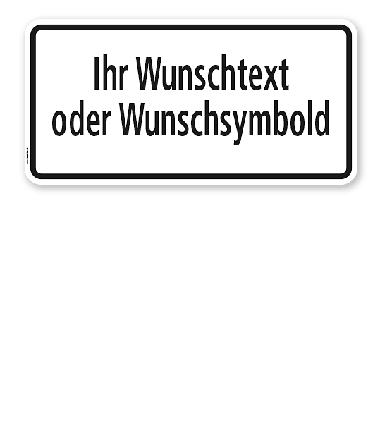 Textschild individuell - mit Ihrem Wunschtext 2 - TX