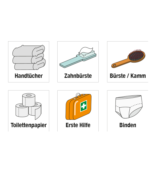 Demenzbeschilderung - 6.tlg Set zur Badezimmerbeschriftung - MA-SET-9