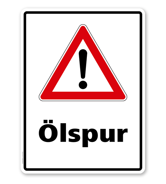 Kombischild Ölspur