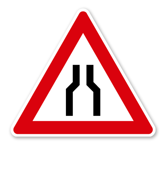 Verengte Fahrbahn - Verkehrsschild VZ 120