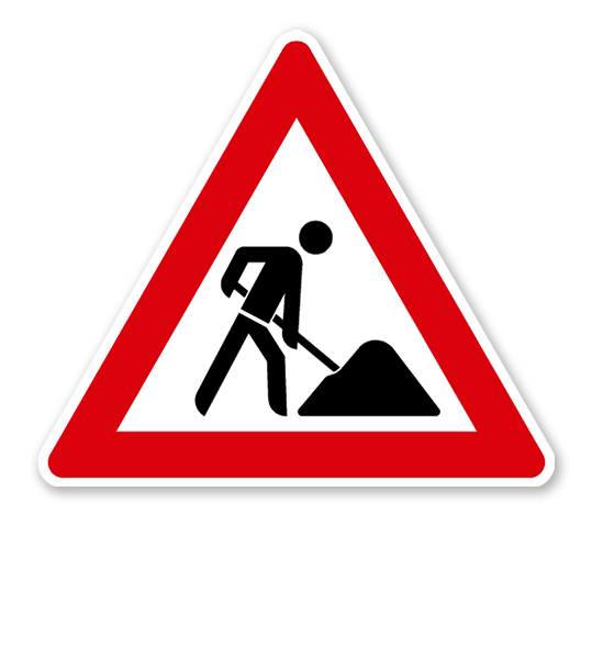 Arbeitsstelle / Baustelleschild - Verkehrsschild VZ 123