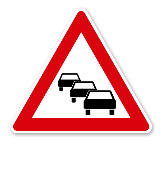 Stau - Verkehrsschild VZ 124