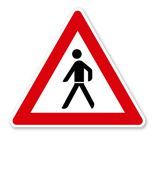 Fußgänger, Aufstellung rechts - Verkehrsschild VZ 133-10