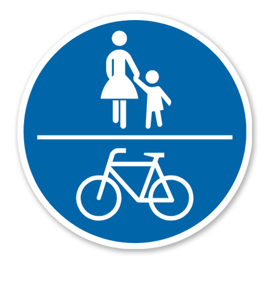 Gemeinsamer Geh- und Radweg - Verkehrsschild VZ 240