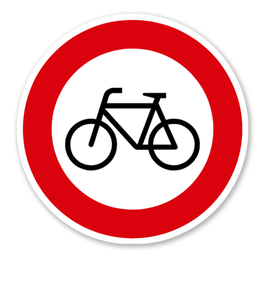 Verbot für Radverkehr - Verkehrsschild VZ 254
