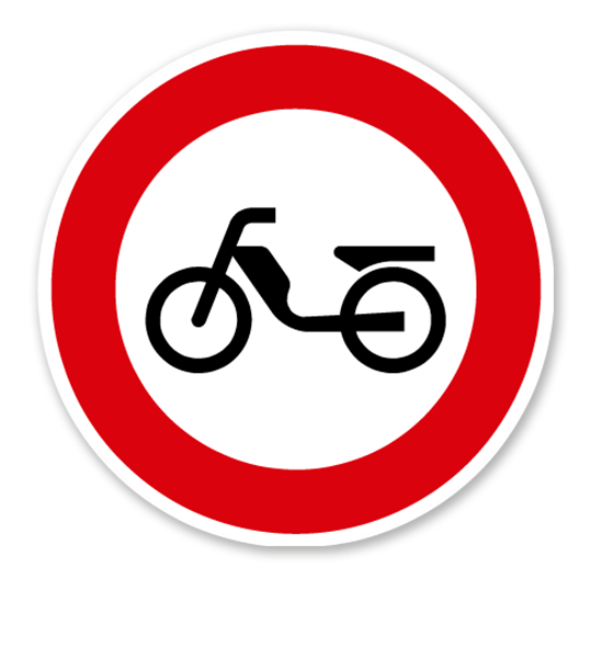 Verbot für Mofas - Verkehrsschild VZ 257-50