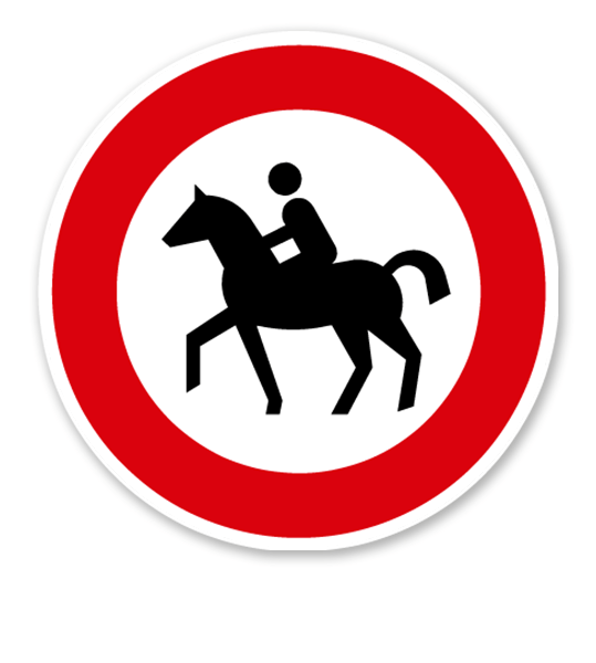 Verbot für Reiter - Verkehrsschild VZ 257-51