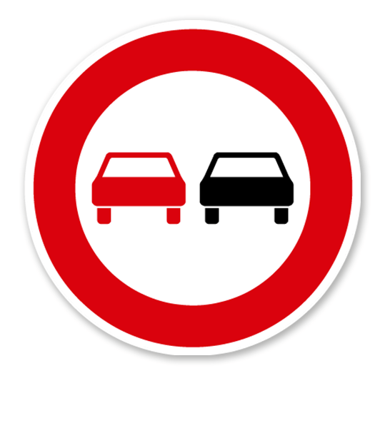 Überholverbot für Kraftfahrzeuge aller Art - Verkehrsschild VZ 276