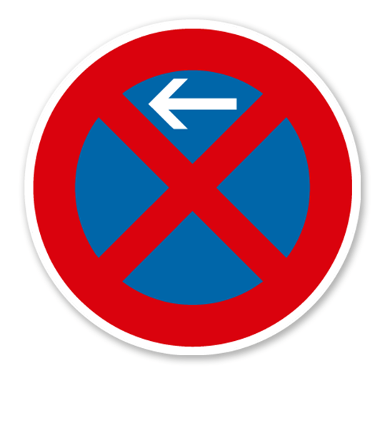 Absolutes Halteverbot Anfang, Aufstellung rechts - Verkehrsschild VZ 283-10