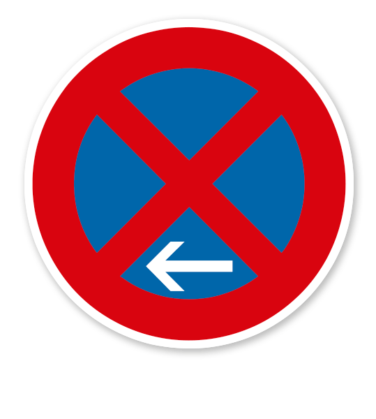 Absolutes Halteverbot Ende, Linksaufstellung - Verkehrsschild VZ 283-11