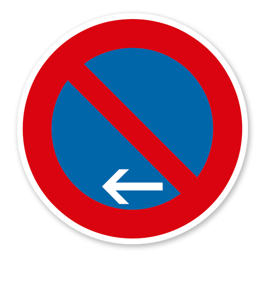 Eingeschränktes Halteverbot Ende, Linksaufstellung - Verkehrsschild 286-11